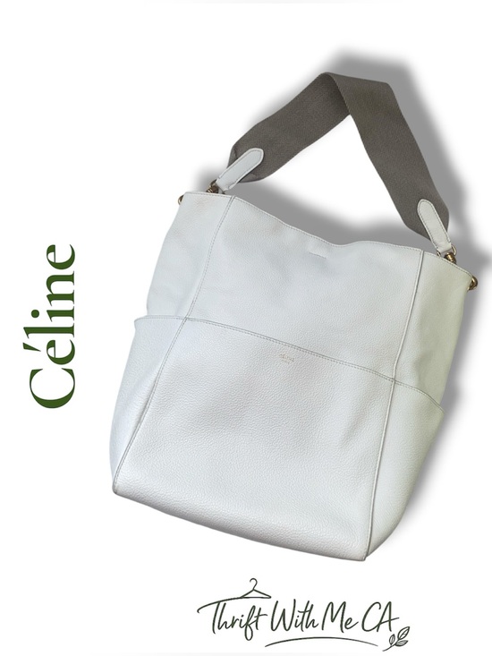 Celine Handbags - ✨ Celine Seau Sangle Medium – Rare White Colorway ✨